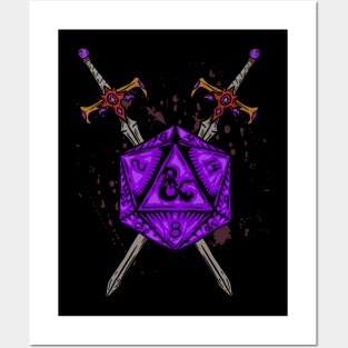 D&D DICE AND SWORDS Posters and Art